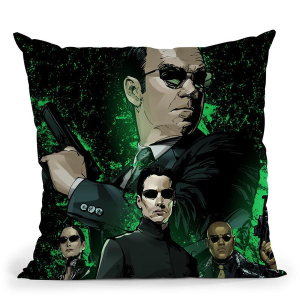 Matrix Throw Pillow By Nikita Abakumov