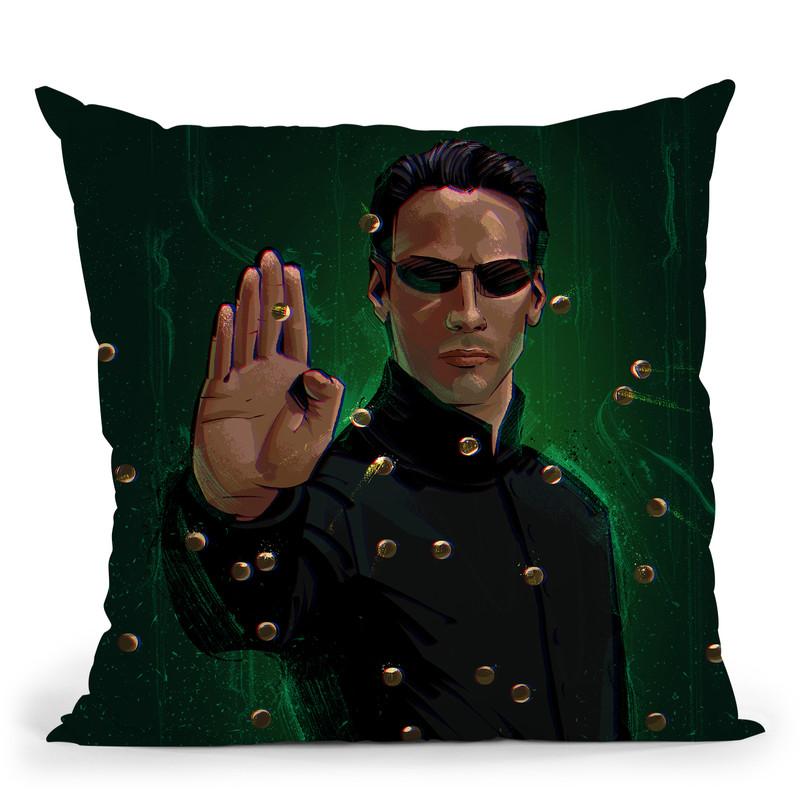 Matrix Neo Throw Pillow By Nikita Abakumov