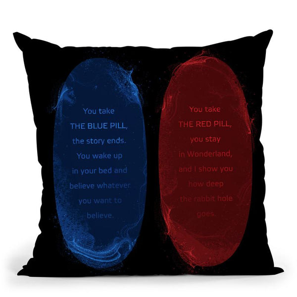 Matrix Red Blue Pills Throw Pillow By Nikita Abakumov