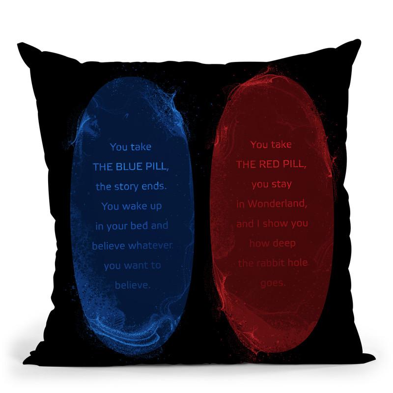 Matrix Red Blue Pills Throw Pillow By Nikita Abakumov