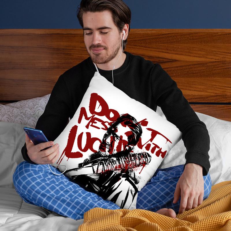 Negan Throw Pillow By Nikita Abakumov