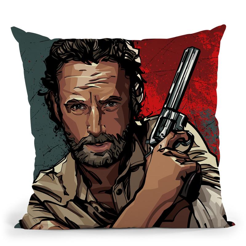 Rick Grimes Throw Pillow By Nikita Abakumov