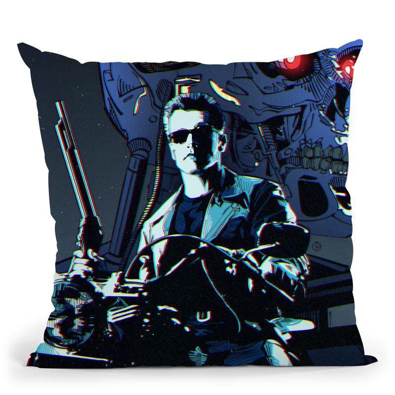 Terminator I Throw Pillow By Nikita Abakumov