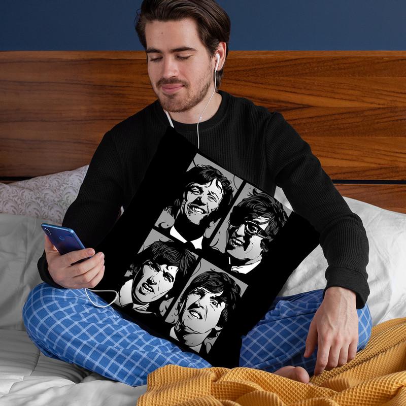 The Beatles Throw Pillow By Nikita Abakumov