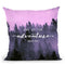 And So The Adventure Begins Morning Forest Pink Throw Pillow By Nature Magick