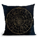 Vintage Star Map Navy And Gold Ii Throw Pillow By Nature Magick