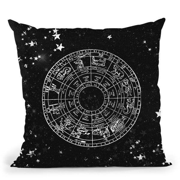 Vintage Star Map Black And Gray Throw Pillow By Nature Magick