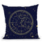 Vintage Star Map Navy And Gold Iv Throw Pillow By Nature Magick