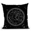 Vintage Star Map Black And Gray Iii Throw Pillow By Nature Magick