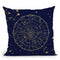 Vintage Star Map Navy And Gold V Throw Pillow By Nature Magick