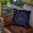 Vintage Star Map Navy And Gold V Throw Pillow By Nature Magick