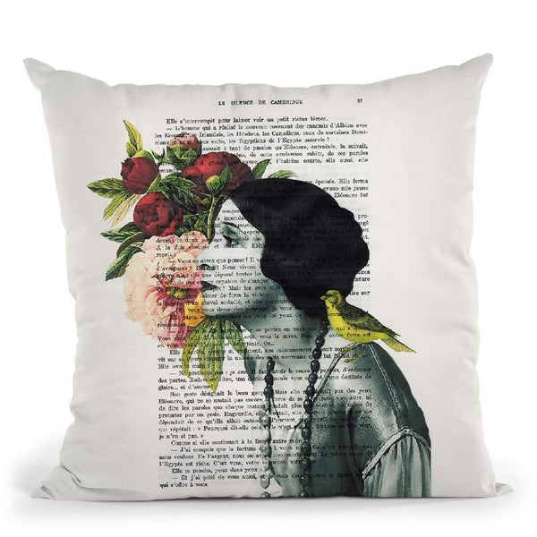 Flower Woman I Throw Pillow By Not Much To Say