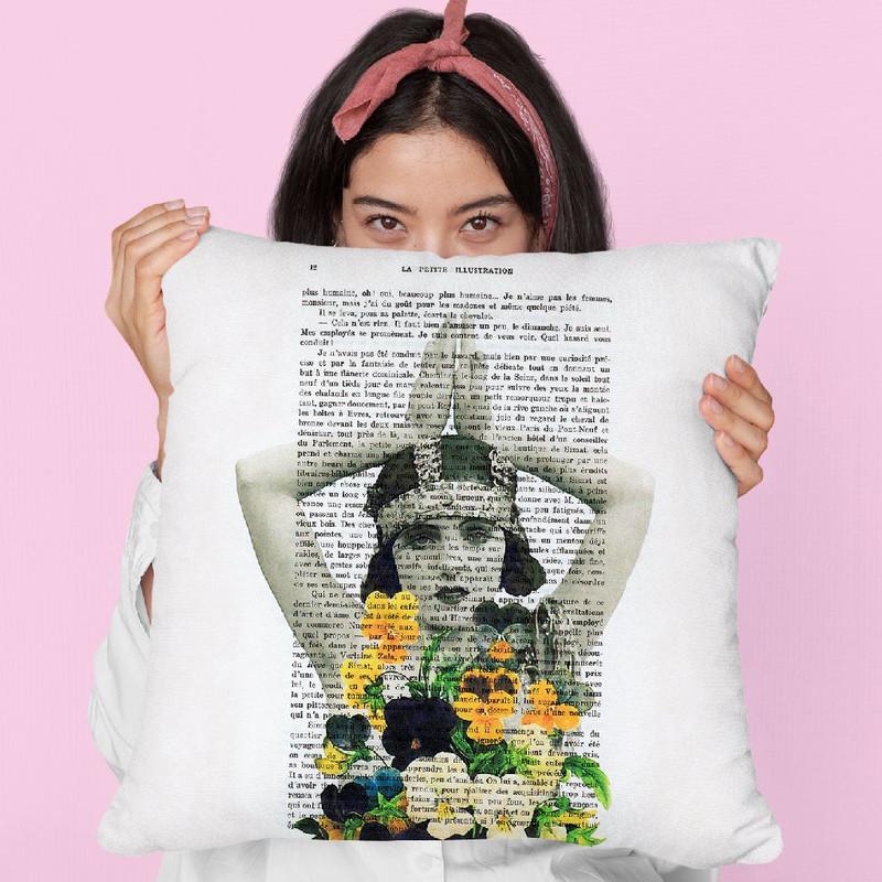Flower Woman Ii Throw Pillow By Not Much To Say
