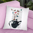 French Bulldog With Butterflies Throw Pillow By Not Much To Say
