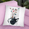 French Bulldog With Butterflies Throw Pillow By Not Much To Say