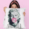 Marilyn Monroe With Bubble Gum Throw Pillow By Not Much To Say