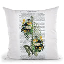Ribcage With Flowers Ii Throw Pillow By Not Much To Say