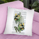 Ribcage With Flowers Ii Throw Pillow By Not Much To Say