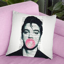 Elvis With Bubble Gum Throw Pillow By Not Much To Say
