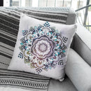 Blue Freesoul Mandala Throw Pillow By Nika Martines