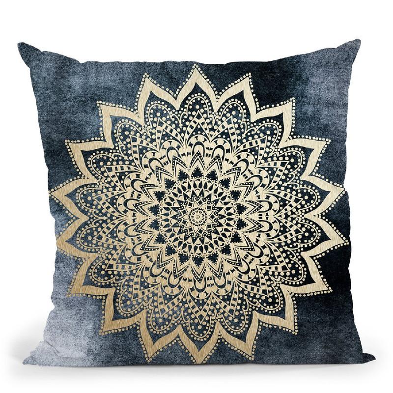 Boho Nights Mandala Throw Pillow By Nika Martines