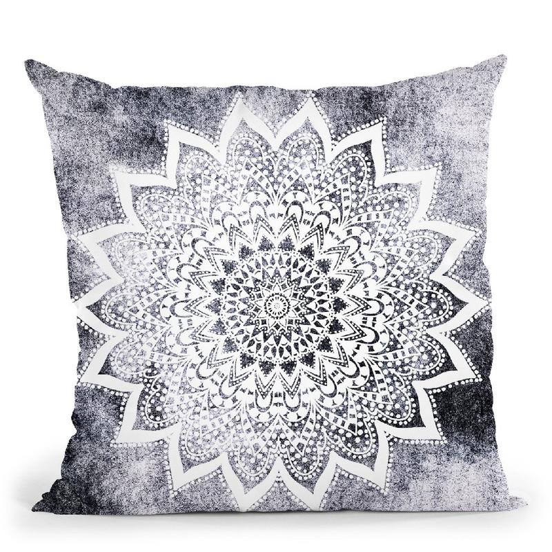Boho White Nights Mandala Throw Pillow By Nika Martines