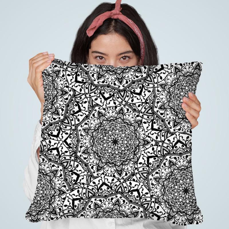 Bohochic Indigo Throw Pillow By Nika Martines