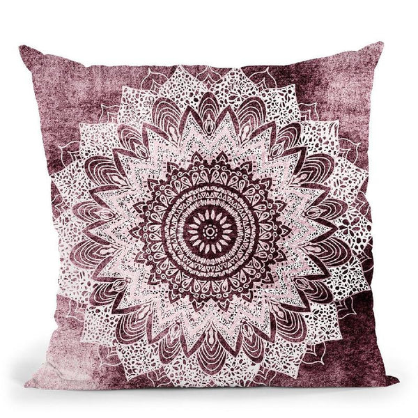 Bohochic Mandala In Burgundi Throw Pillow By Nika Martines