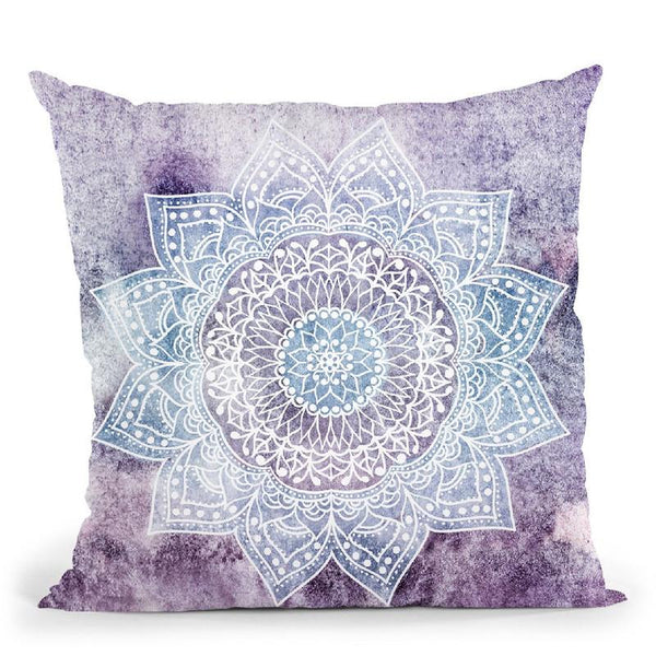 Deep Purple Mandala Throw Pillow By Nika Martines