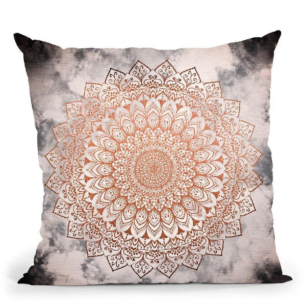 Rose Night Mandala Throw Pillow By Nika Martines