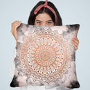 Rose Night Mandala Throw Pillow By Nika Martines