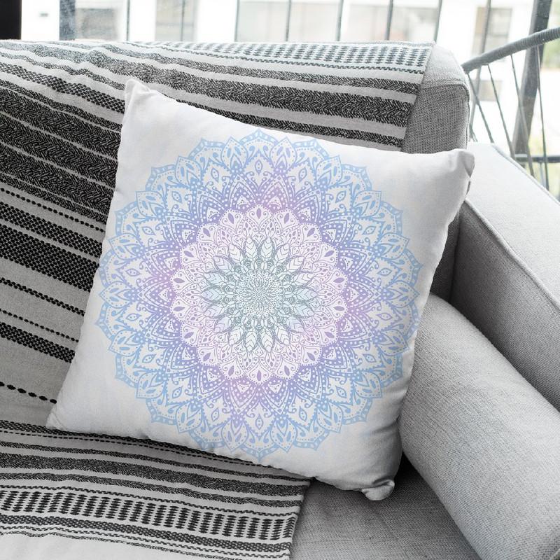 Mandala For May Multicolor Throw Pillow By Nika Martines