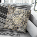 Mandala Wonderland In Gold Throw Pillow By Nika Martines
