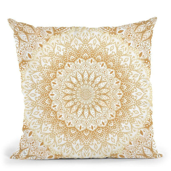 Mandalas For May Gold Throw Pillow By Nika Martines