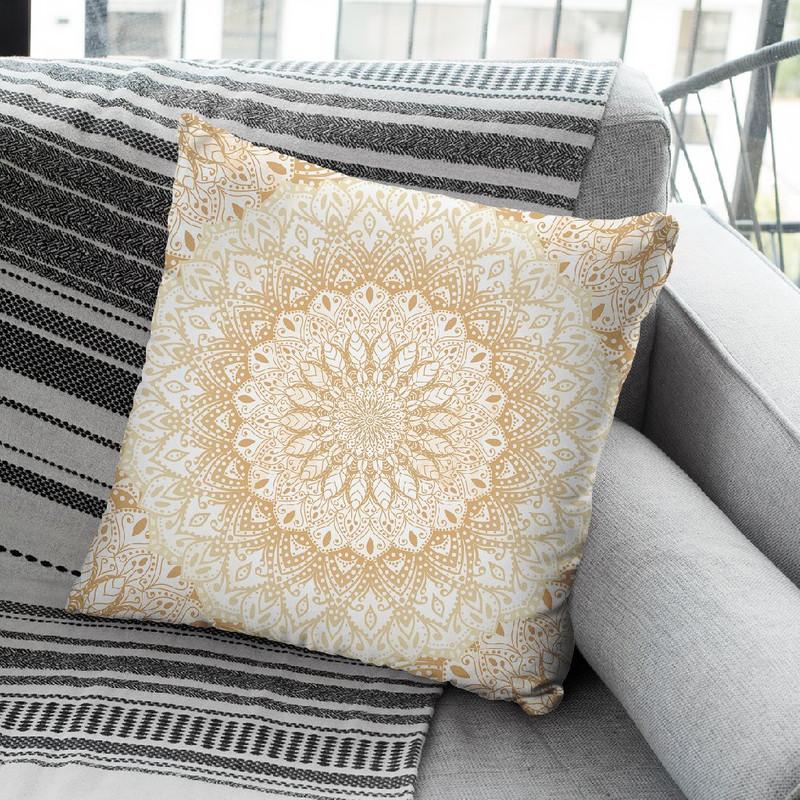 Mandalas For May Gold Throw Pillow By Nika Martines