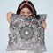 Nature Mandala Blue-Pink Throw Pillow By Nika Martines