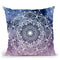 Nature Mandala Gray-Pink Throw Pillow By Nika Martines
