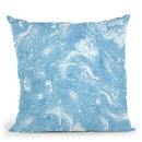Abstract Dripping Painting Blue Throw Pillow By Ninola Design