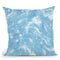 Abstract Dripping Painting Blue Throw Pillow By Ninola Design
