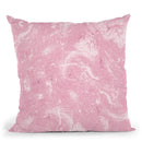 Abstract Dripping Painting Pink Throw Pillow By Ninola Design