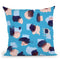 Abstract Stains Blue Throw Pillow By Ninola Design
