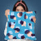 Abstract Stains Blue Throw Pillow By Ninola Design