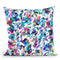 Aquatic Abstract Flowers Blue Throw Pillow By Ninola Design