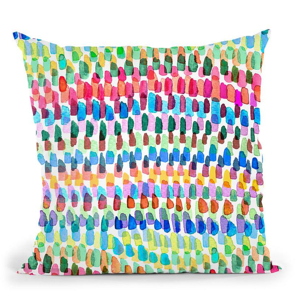Artsy Strokes Stripes Colorful Throw Pillow By Ninola Design