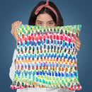 Artsy Strokes Stripes Colorful Throw Pillow By Ninola Design