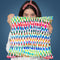 Artsy Strokes Stripes Colorful Throw Pillow By Ninola Design