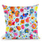 Bohemian Naive Flowers Blue Throw Pillow By Ninola Design