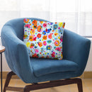 Bohemian Naive Flowers Blue Throw Pillow By Ninola Design