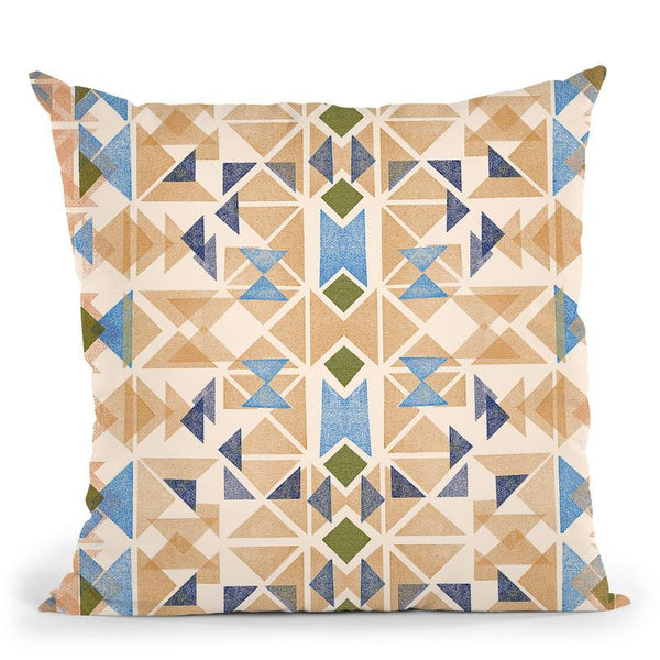 Boho Nomadic Tribal Orange Throw Pillow By Ninola Design