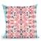 Boho Nomadic Tribal Red Pastel Throw Pillow By Ninola Design